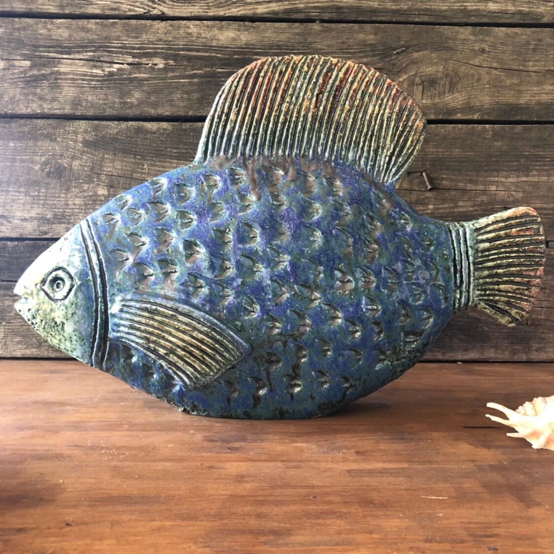 BIG Ceramic fish Garden art Garden decor Ceramic Home Etsy