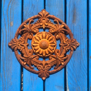 Rustic Corten Steel Wall Decor: Boho Metal Garden Art