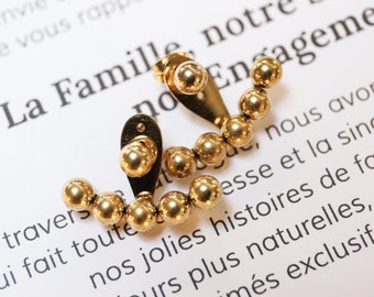 boucles d'oreilles perles doré