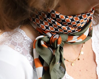 Foulard femme imprimé géométrique