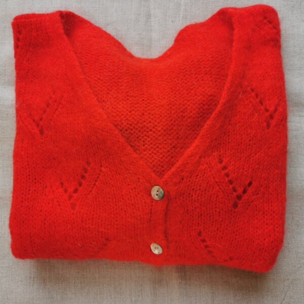 Gilet Philippe Le Bac - Maille Ajourée - Taille M - Comme Neuf - Coton Et Ramie
