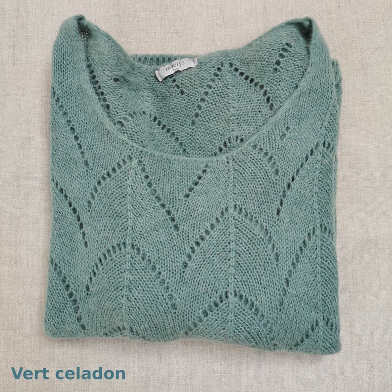 Durchbrochener Strickpullover aus Alpaka Bild 4