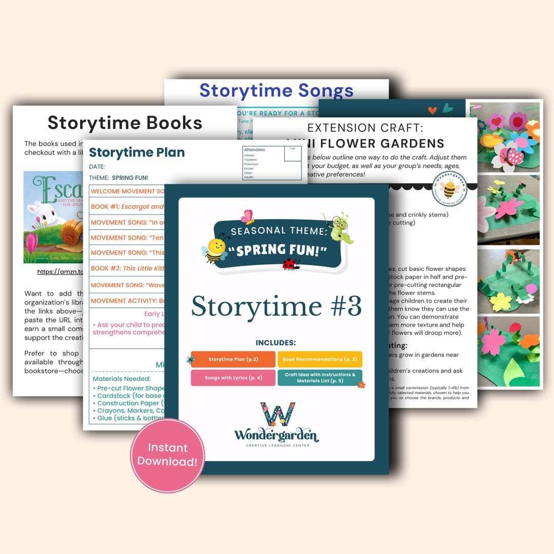 Spring Fun! Storytime #3 – Includes 2 Book Suggestions, 5 Fun Songs ...