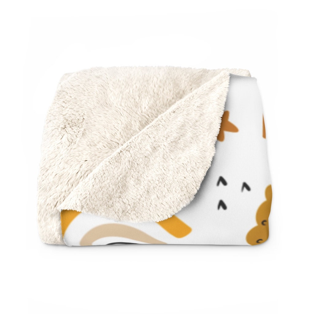 Sherpa Fleece Blanket Cute Animals 50 x 60 Etsy