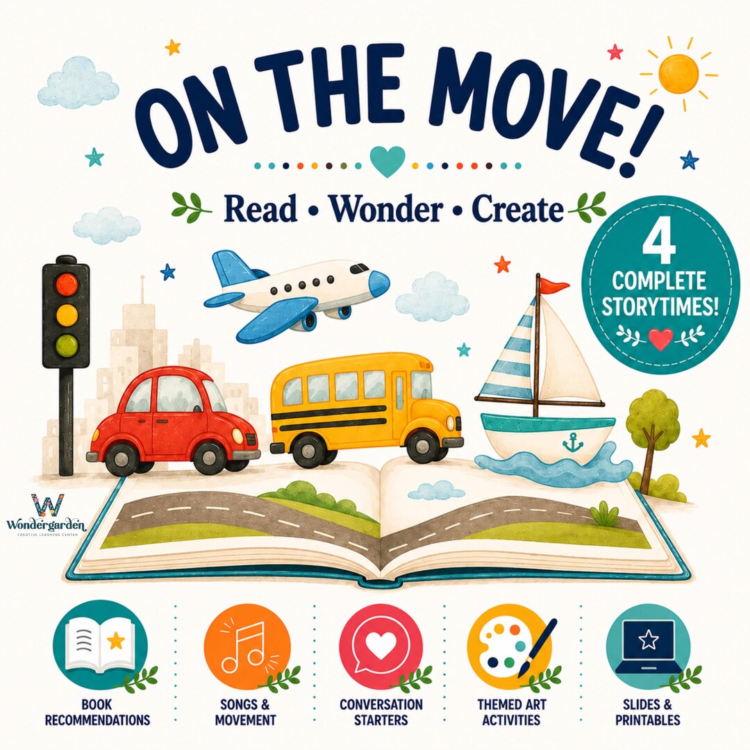 Transportation: Reading, Songs, Crafts and Conversations! (digital ...