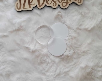 Blank Acrylic Circle, Sublimation Acrylic Blank, DIY Badge Reel, Badge Reel Acrylic, Acrylic Blank, Acrylic Circle, White Acrylic Circle