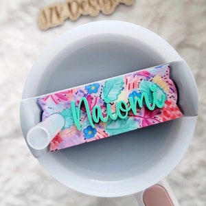 Custom Tumbler Name Tag, Personalized Stanley Name Plate, Personalized Tumbler Lid Tag, 30oz/40oz Tumbler Tag, Custom H2.0Tumbler Name Plate