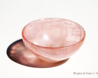 Natural Rose Quartz Bowl - Offering Bowl - Jewelry Holder