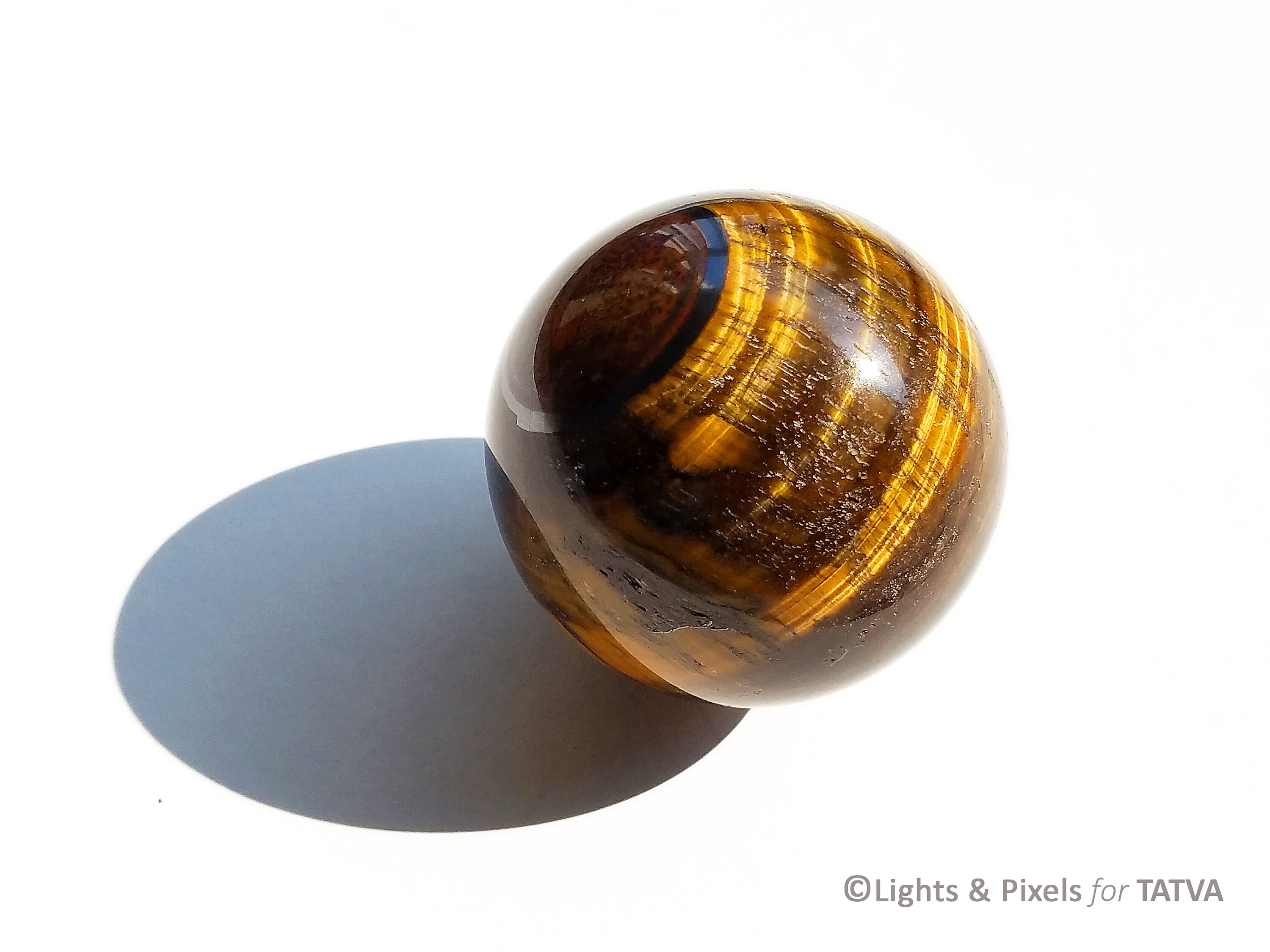 Tiger Eye Sphere - Brown and Yellow - Stone for Focus