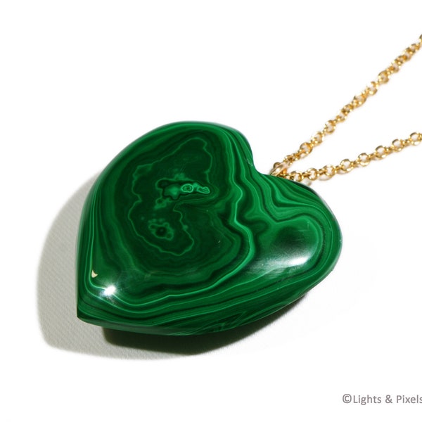 Heart Pendants real malachite - Gift for women - Christmas gifts - Pendant Only - No Chain