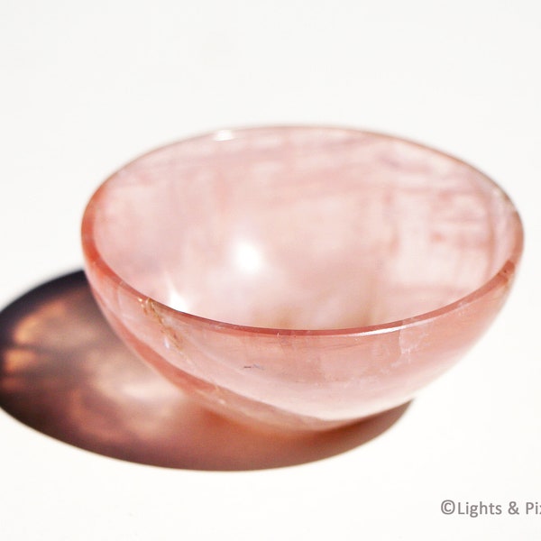 Natural Rose Quartz Bowl - Offering Bowl - Jewelry Holder