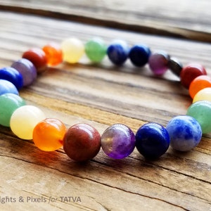Sieben Chakra Perlen Armband