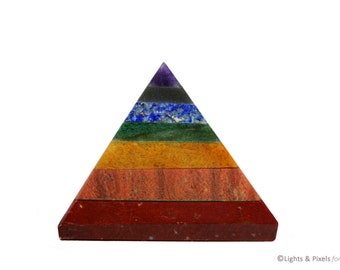 Piramide dei sette chakra - Equilibrio energetico e guarigione - Punti di cristallo