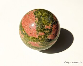 Unakite Sphere - Pink and Green - Stone for Emotional Balance