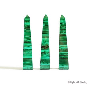Malachite Obelisk Wand - 3 sizes - Energy Pinnacle