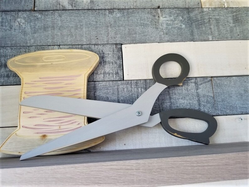 Sewing wall Decor Oversized Scissors craft room decor Etsy