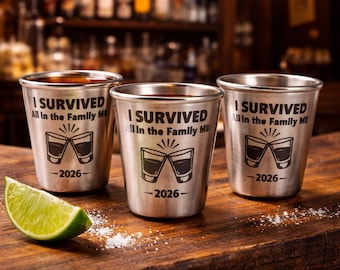 Personalized Stainless Steel Shot Glass – Custom Engraved Party Favor Cup