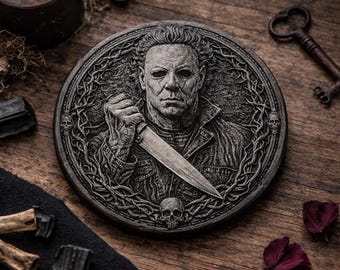 Untersetzer, Classic Horror Bösewichte Schiefer – Freddy, Jason, Michael Myers & Chucky – Horror Sammler-Set