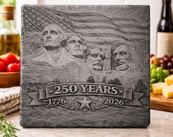 America 250 Natural Slate Trivet – Charcuterie Board, Cheese Board & Sushi Serving Platter