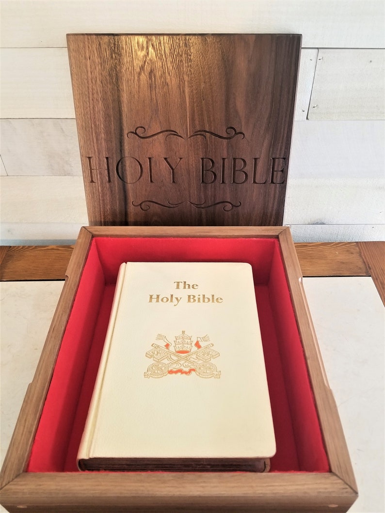 Bible box custom keepsake box bible case FREE personalized Etsy