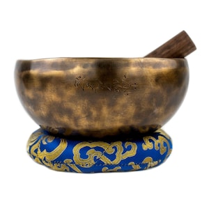 Hand-Crafted Full Moon Singing Bowl (7-8 Inches), Handmade Bowl - Perfect for Meditation, Yoga, Chakra Balancing, Sound Healing