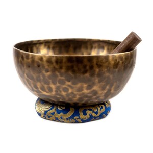 Hand-Crafted Full Moon Singing Bowl (8-10 Inches), Handmade Bowl - Perfect for Meditation, Yoga, Chakra Balancing, Sound Healing