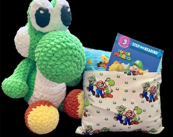 Handmade Crochet Green Dinosaur Plush | Soft Stuffed Animal