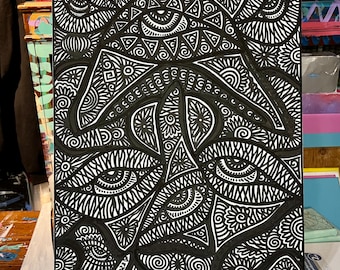 The Come Back- acrylic painting on 16x20in stretched canvas.