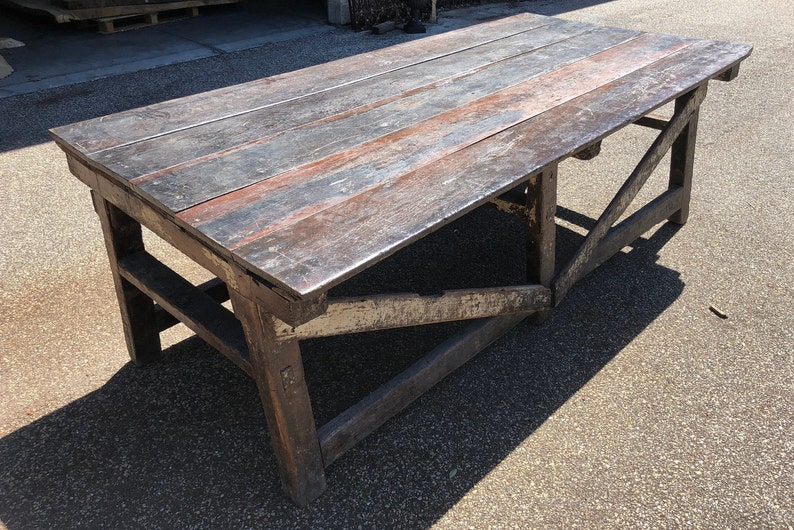 Antique Bakers Table Etsy