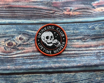 Drinking Club Sew On Patch
