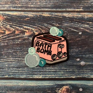 Parche bordado para coser de máquina tostadora de bombas de baño