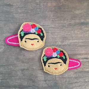 Frida Felt Hair Clip Pair