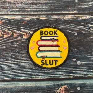 Book Slut Machine Embroidered Sew On Patch