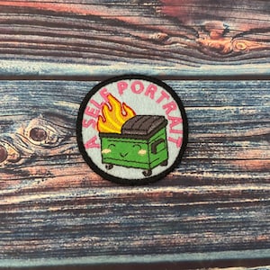A Self Portrait, Dumpster Fire, Sew On Patch