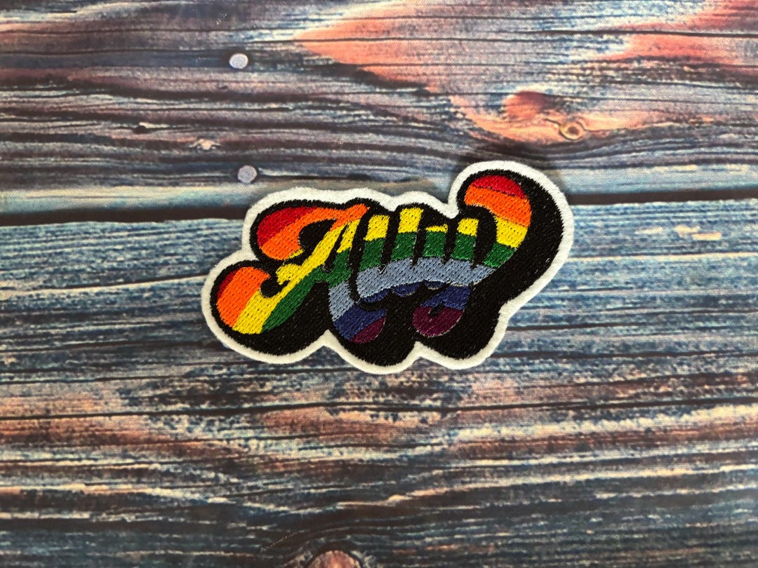 Ally Rainbow Embroidered Sew on Patch LGBTQ - Etsy