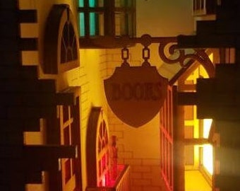 Alley Book Nook - Book End - Diorama - Booknook