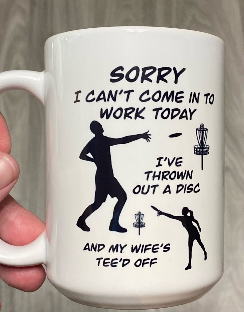 Disc Golf Coffee Mug Disc Golf Work 15 Oz Etsy