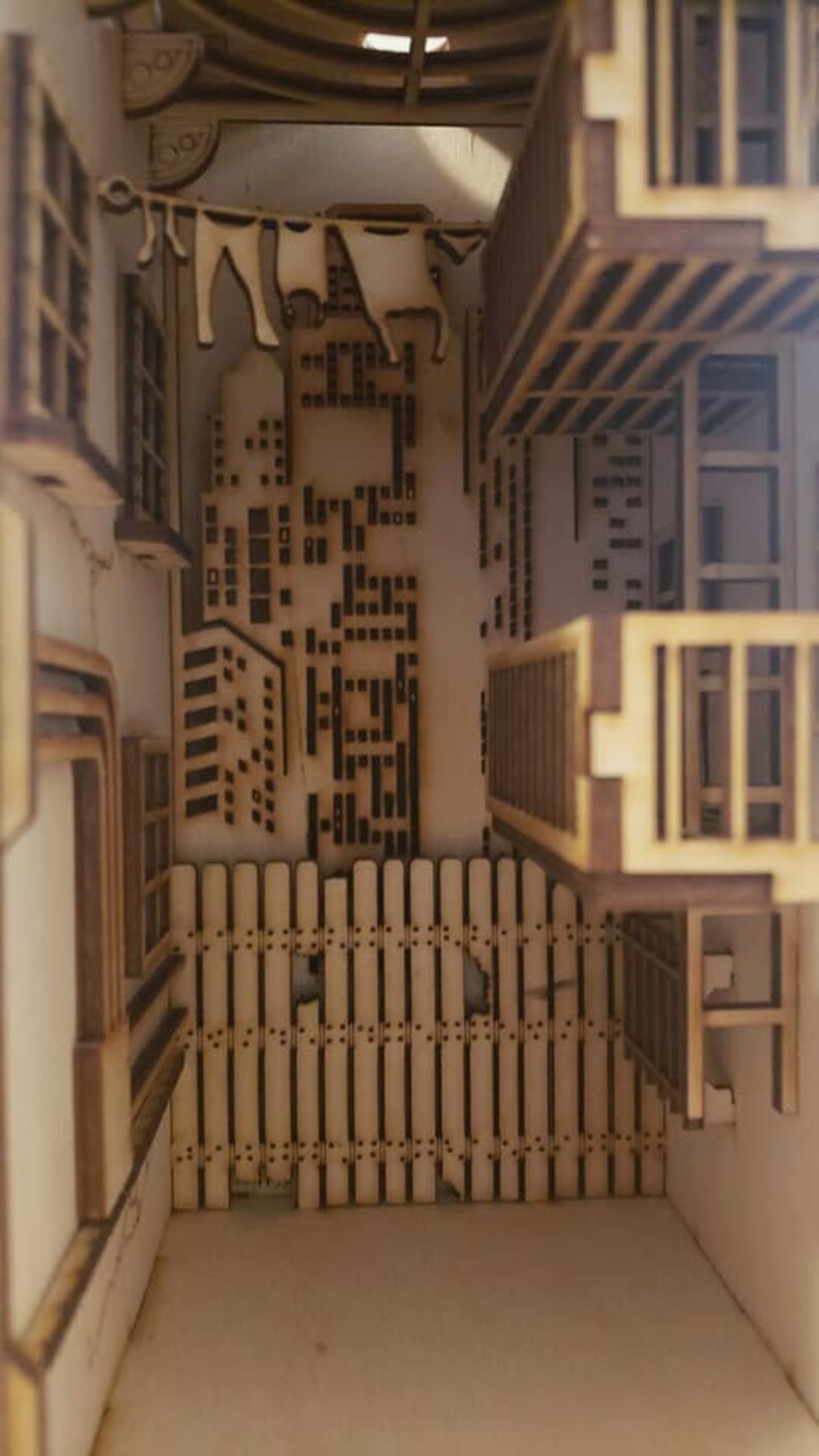 Book Nook Shelf Insert Crime Scene Alley Miniature Diorama Etsy Canada