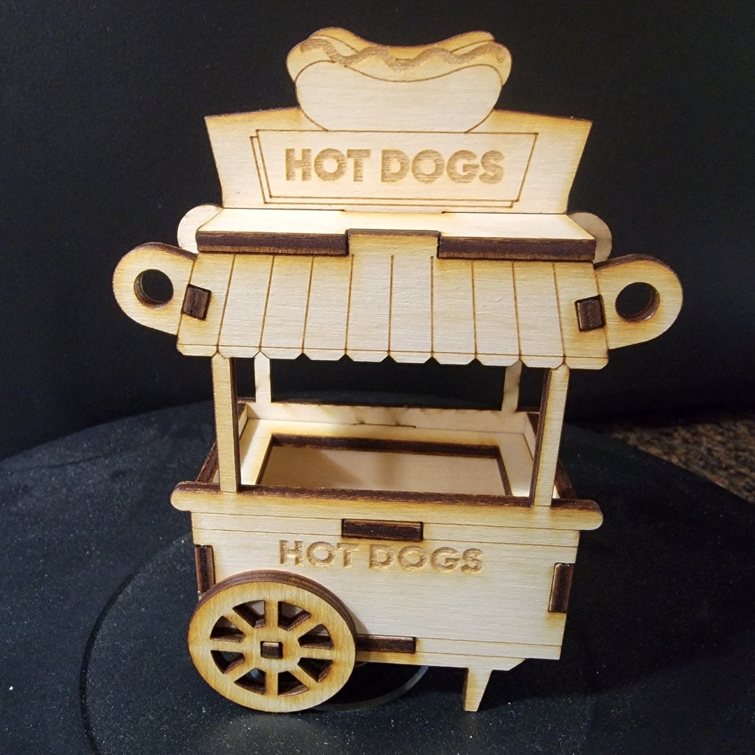 Mini Hot Dog Cart Ornament Etsy