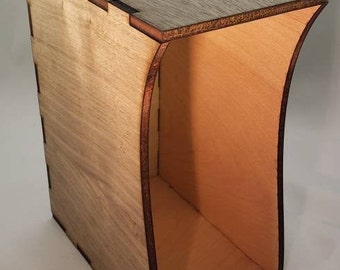 Curved Book Nook Shelf Insert DIY Kit - 8" x 6" x 4" - DIY Book Nook - Bookend Insert - Walnut or Maple Finish