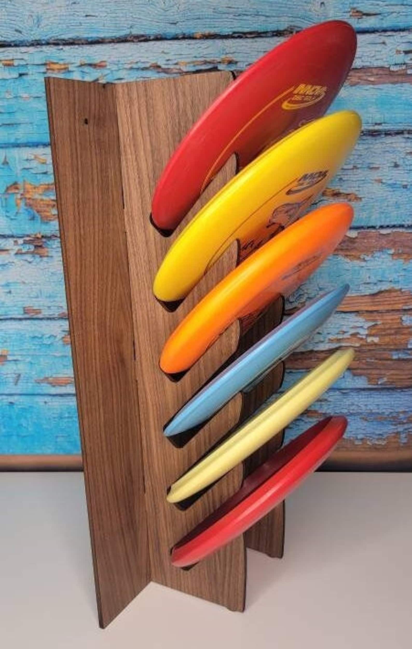 Disc Golf Rack Storage Holder Disc Golf Gift Walnut Finish Etsy