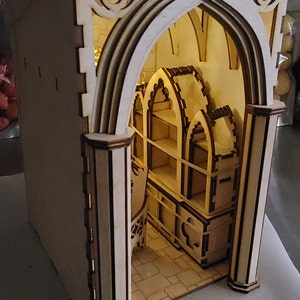 Castle Study Book Nook Shelf Insert- DIY Book Nook Kit - Home Décor - Book Lover Gift