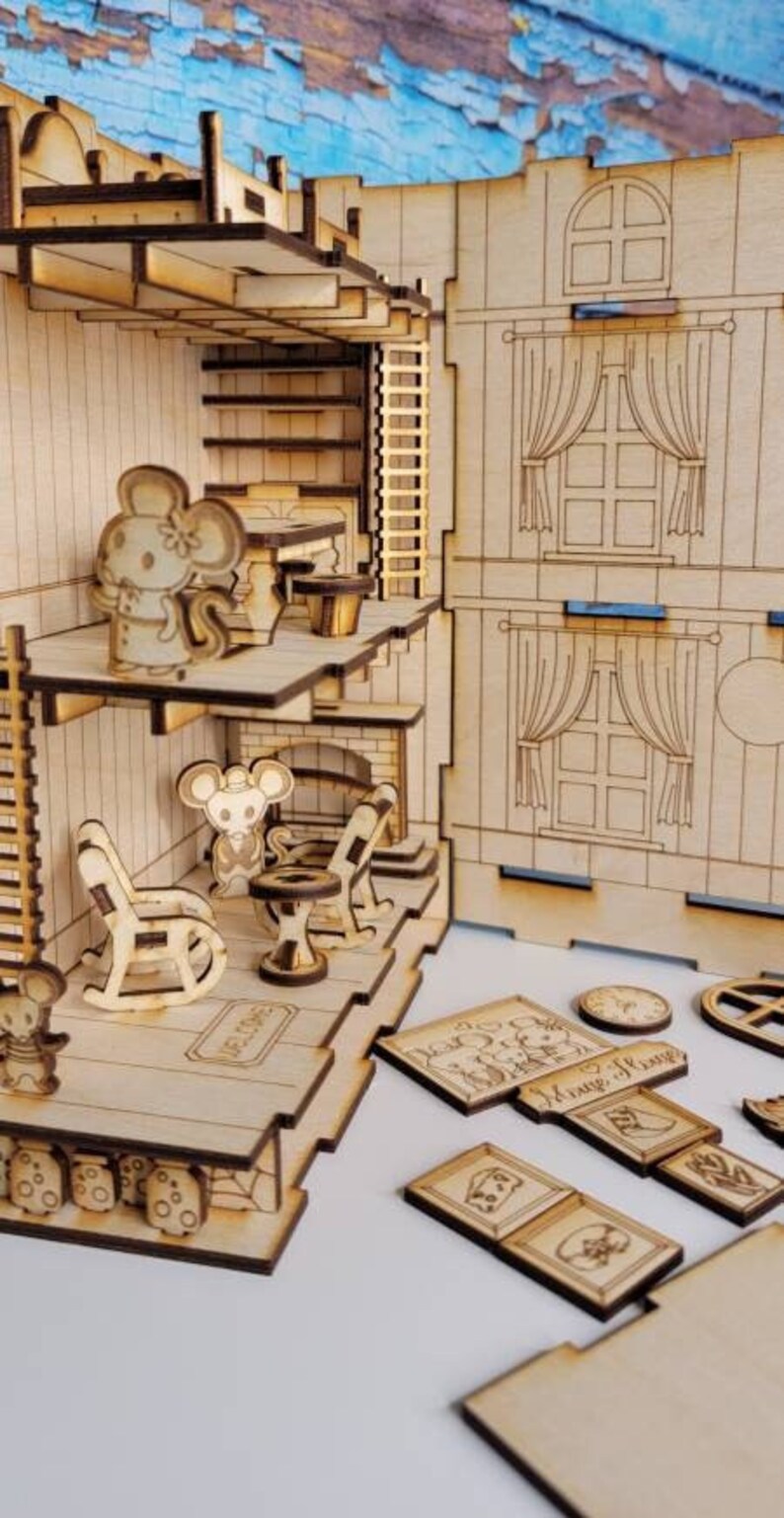 Book Nook Shelf Insert DIY Book Nook Kit Mouse Themed Etsy