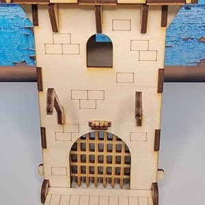 Castle Main Gate Miniature Castle RPG Accessories Terrain and Diorama RPG Scene Dice Game image 2