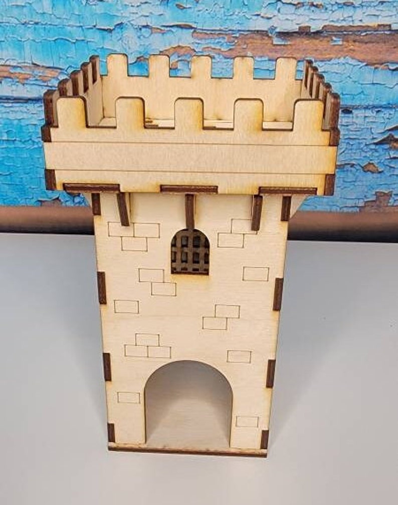 Castle Main Gate Miniature Castle RPG Accessories Terrain and Diorama RPG Scene Dice Game image 3