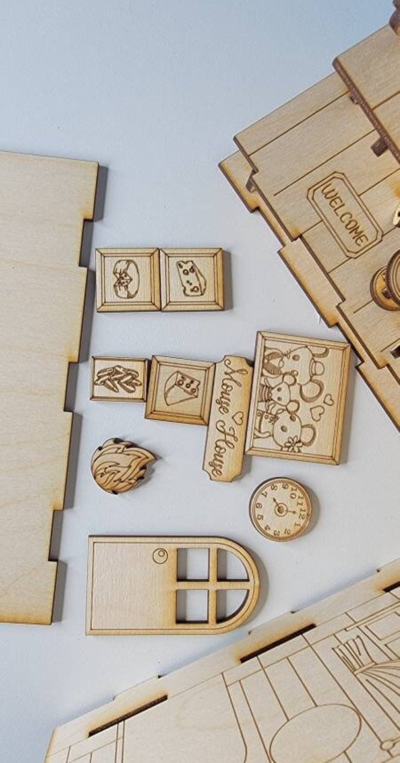 Book Nook Shelf Insert DIY Book Nook Kit Mouse Themed Etsy