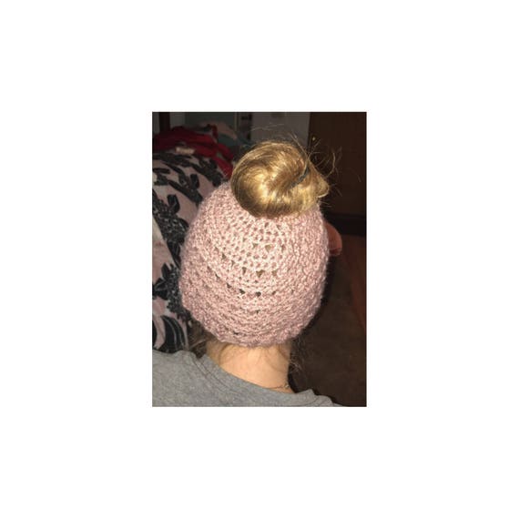 Messy Bun Hat Etsy