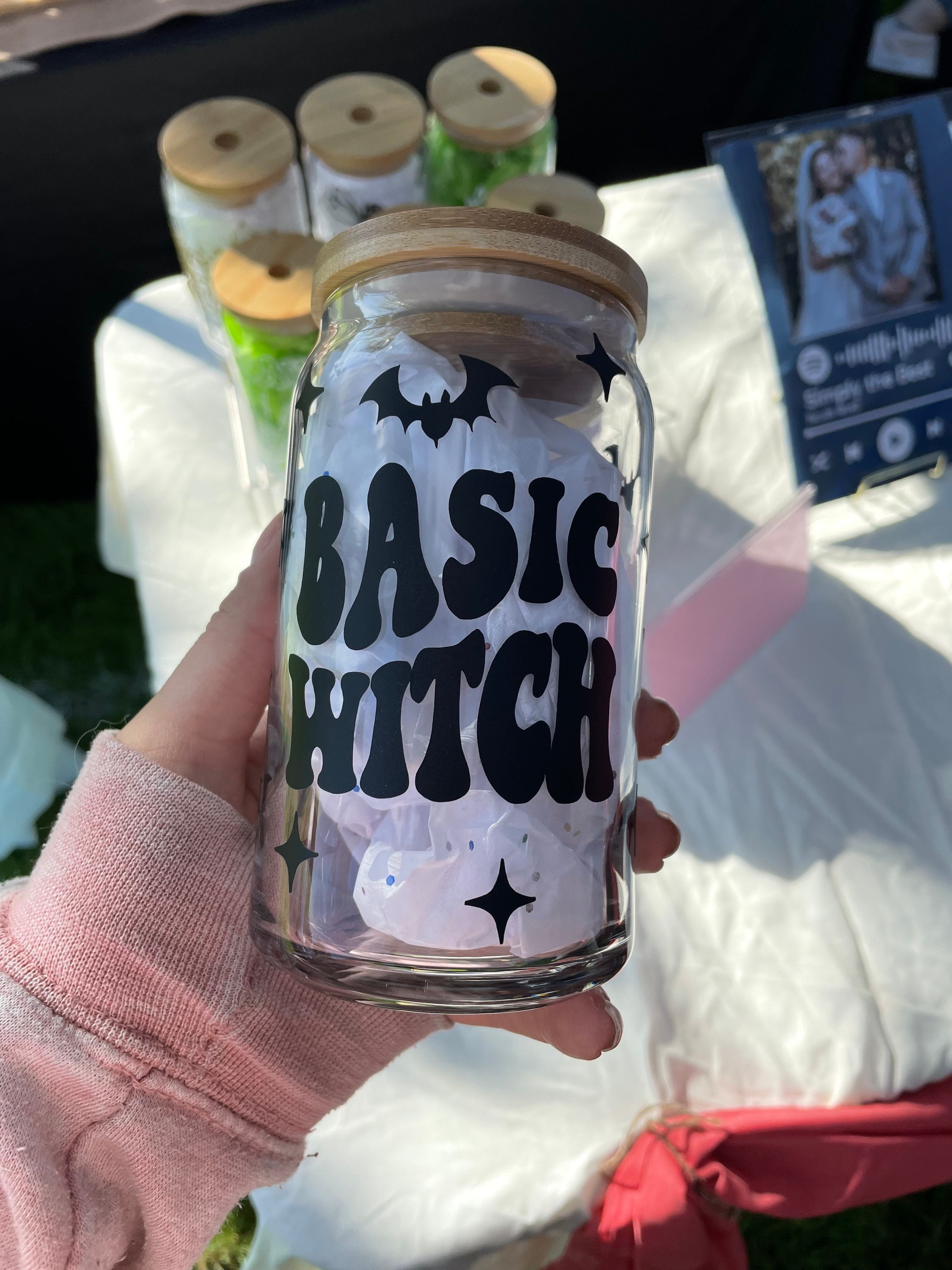 Glass Libby Cups With Bamboo Lids Etsy