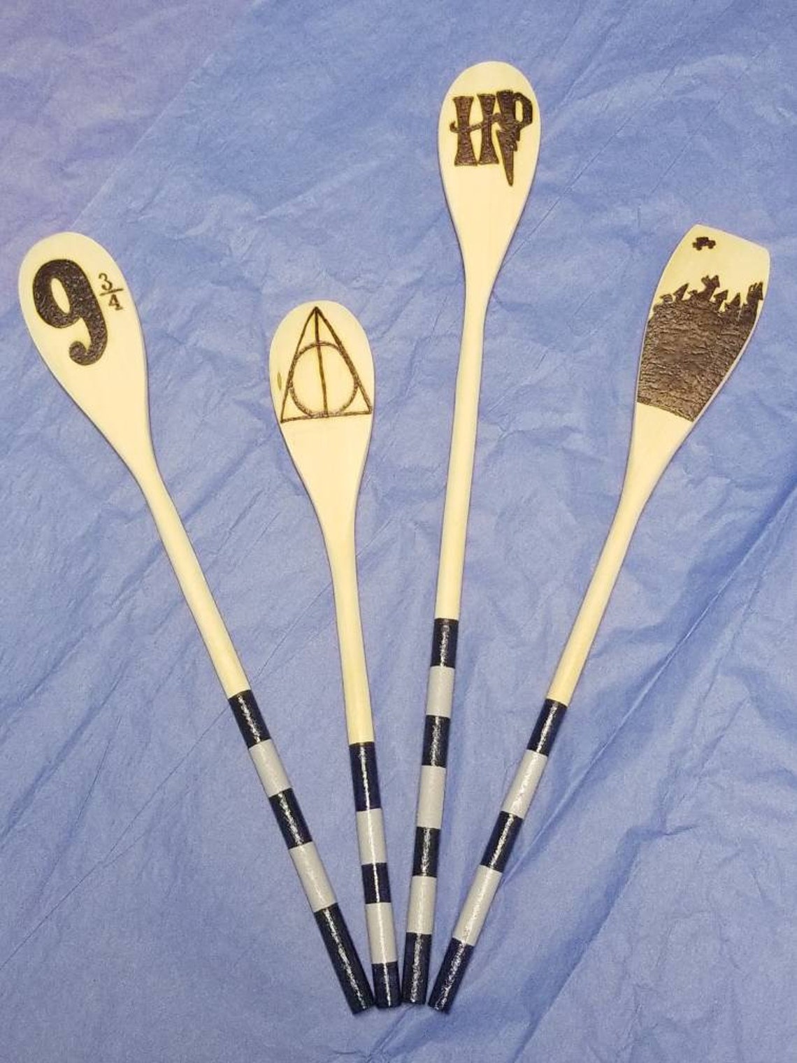 Harry Potter Themed Wood Burned Spoons Etsy
