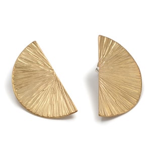 Black Friday Earrings Semi Circle Earrings Gold Half Moon
